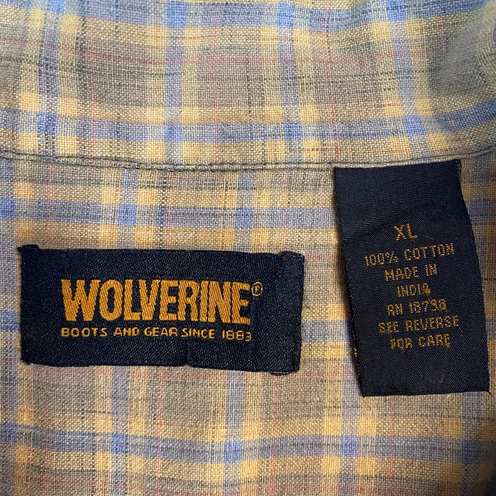 Wolverine Short Sleeve Button Up Shirt Men’s XL - Picture 3 of 3
